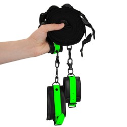 CONJUNTO DE RESTRIÇÕES PARA CAMA FLUORESCENTES GLOW IN THE DARK OUCH!