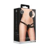 ARNÊS AJUSTÁVEL COM DILDOS EM SILICONE PRETO OUCH!