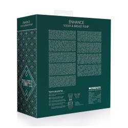 BOMBA RECARREGÁVEL PARA VULVA E SEIOS ENHANCE FOREST GREEN PUMPED