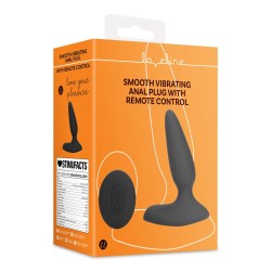 PLUG ANAL COM VIBRAÇÃO E COMANDO SMOOTH VIBRATING LICORICE BLACK LOVELINE