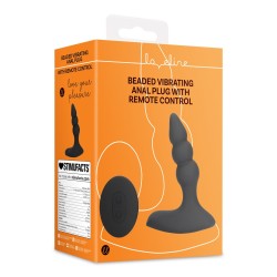 PLUG ANAL COM VIBRAÇÃO E COMANDO BEADED LICORICE BLACK LOVELINE