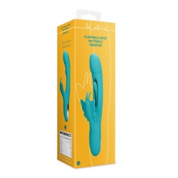 VIBRADOR BUTTERFLY FLAPPING G-SPOT PEACOCK BLUE LOVELINE