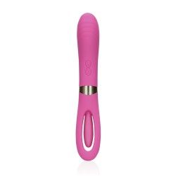 VIBRADOR DOUBLE-SIDED FLAPPING AND G-SPOT EXUBERANT PINK LOVELINE
