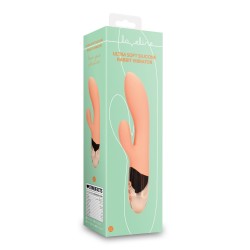 VIBRADOR RABBIT ULTRA SOFT SILICONE RABBIT CERAMIC PEACH LOVELINE