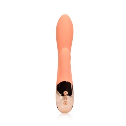 VIBRADOR RABBIT ULTRA SOFT SILICONE RABBIT CERAMIC PEACH LOVELINE