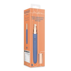 VIBRADOR DE VIAGEM COM COMPARTIMENTO PARA LUBRIFICANTE BLUE HORIZON LOVELINE