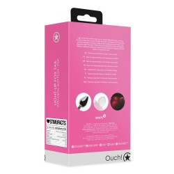 PLUG ANAL COM CAUDA DE RAPOSA ROSA LUMINOSA OUCH!