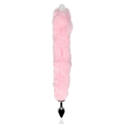 PLUG ANAL COM CAUDA DE RAPOSA ROSA LUMINOSA OUCH!