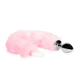 PLUG ANAL COM CAUDA DE RAPOSA ROSA LUMINOSA OUCH!