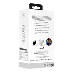 PLUG ANAL COM CAUDA DE RAPOSA LUMINOSA BRANCA OUCH!