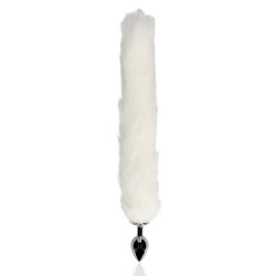PLUG ANAL COM CAUDA DE RAPOSA LUMINOSA BRANCA OUCH!