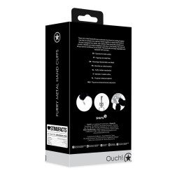 ALGEMAS COM PELÚCIA FURRY METAL PRETO OUCH!