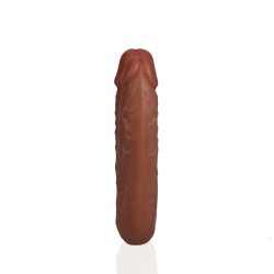 DILDO DUPLO U SHAPED DOUBLE DILDO 5 / 12,7 CM TAN REALROCK