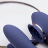 TWITCH 3 VIBRADOR RECARREGÁVEL E SUCÇÃO AZUL/CINZA INNOVATION