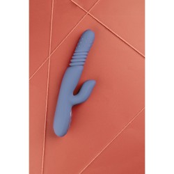 VIBRADOR COM PÉROLAS ROTATIVAS E IMPULSO RABBIT BLUE NOVA LOVELINE