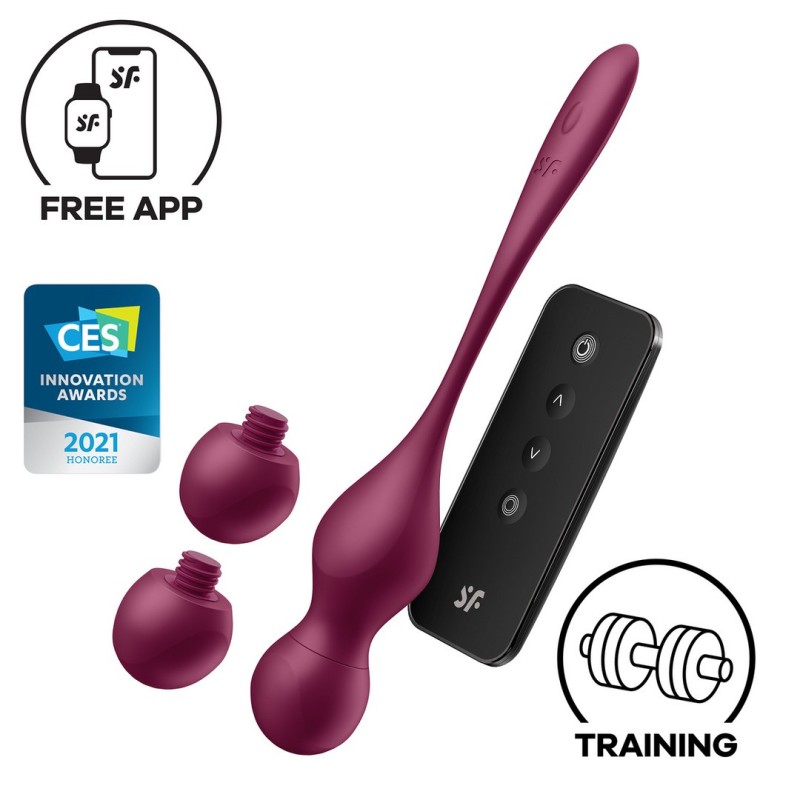 DISPOSITIVO DE TREINO PÉLVICO LOVE BIRDS VARY CONNECT APP PELVIC FLOOR TRAINING VERMELHO SATISFYER DISPOSITIVO DE TREINO PÉLVICO LOVE BIRDS VARY CONNECT APP PELVIC FLOOR TRAINING VERMELHO SATISFYER