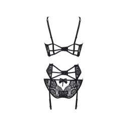CONJUNTO DE 3 PEÇAS RYANNE PRETO BEAUTY NIGHT FASHION