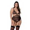 CORPETE E TANGA AMBERLY PRETO TAMANHO QUEEN PASSION