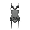CORPETE E TANGA CHRISTA PRETO EROTIC LINE PASSION