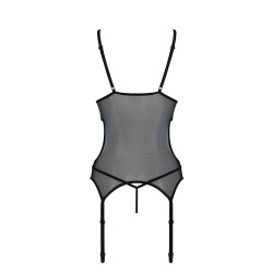 CORPETE E TANGA CHRISTA PRETO EROTIC LINE PASSION