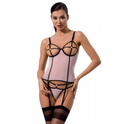 CORPETE E TANGA HERA ROSA CLARO DEVIL COLLECTION PASSION