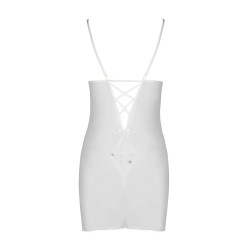 CAMISA DE NOITE E TANGA LOVELIA BRANCO PASSION