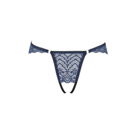 TANGA COM ABERTURA LYRIA AZUL PASSION