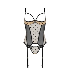 CORPETE E TANGA MARINA BEGE DEVIL COLLECTION PASSION