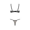 CONJUNTO DE 2 PEÇAS COM SUTIÃ ABERTO MARINA BEGE DEVIL COLLECTION PASSION