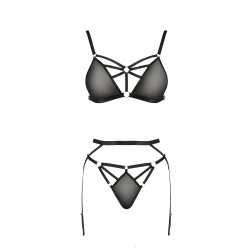 CONJUNTO DE 3 PEÇAS MEGGY PRETO DEVIL COLLECTION PASSION