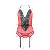CORPETE E TANGA PEONIA VERMELHO EROTIC LINE PASSION