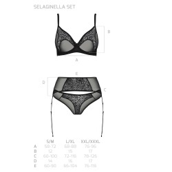CONJUNTO DE 3 PEÇAS SELAGINELLA PRETO ECO COLLECTION PASSION