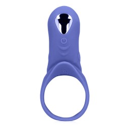 ANEL PARA O PÉNIS COM VIBRAÇÃO E ESTIMULADOR DE CLITÓRIS AZUL LOVELINE