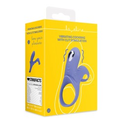 ANEL PARA O PÉNIS COM VIBRAÇÃO E ESTIMULADOR DE CLITÓRIS AZUL LOVELINE