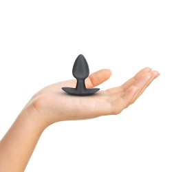 PLUG ANAL SMOOTH SILICONE SMALL 2.6 /6,5 CM GUN METAL OUCH!