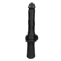 MÁQUINA DE SEXO HAND HELD DE SILICONE LÍQUIDO PRETA OUCH!