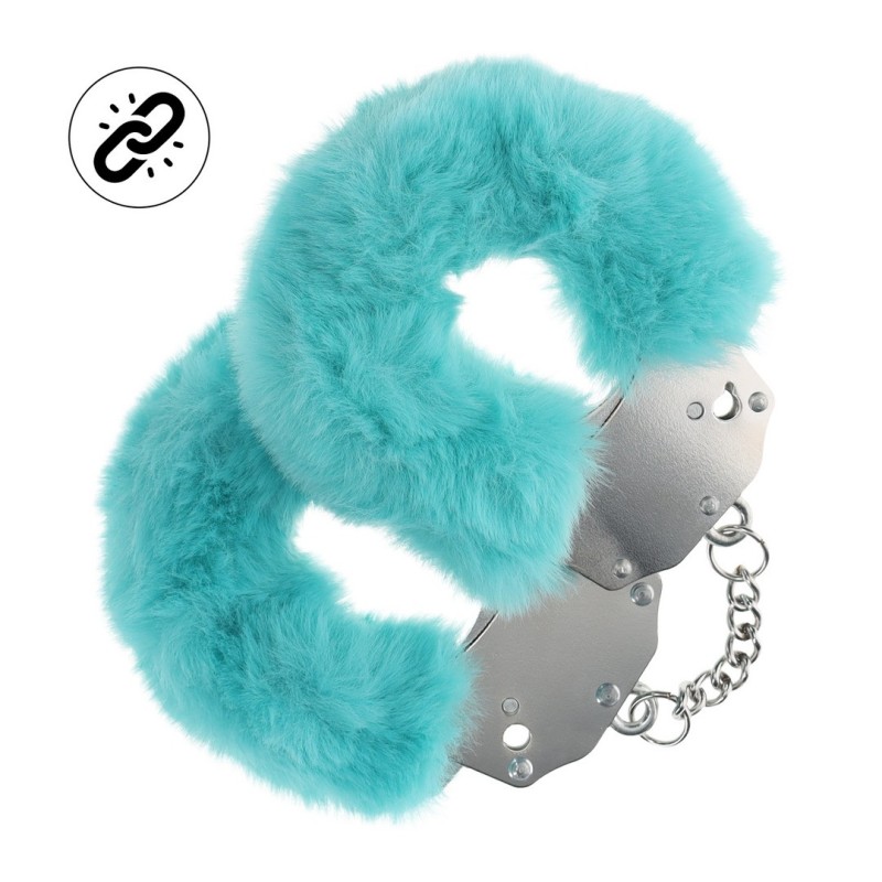 ALGEMAS COM PELÚCIA HEAVY-DUTY FLUFFY AZUL OUCH! ALGEMAS COM PELÚCIA HEAVY-DUTY FLUFFY AZUL OUCH!