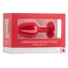 PLUG ANAL DIAMOND BUTT PLUG GRANDE VERMELHO