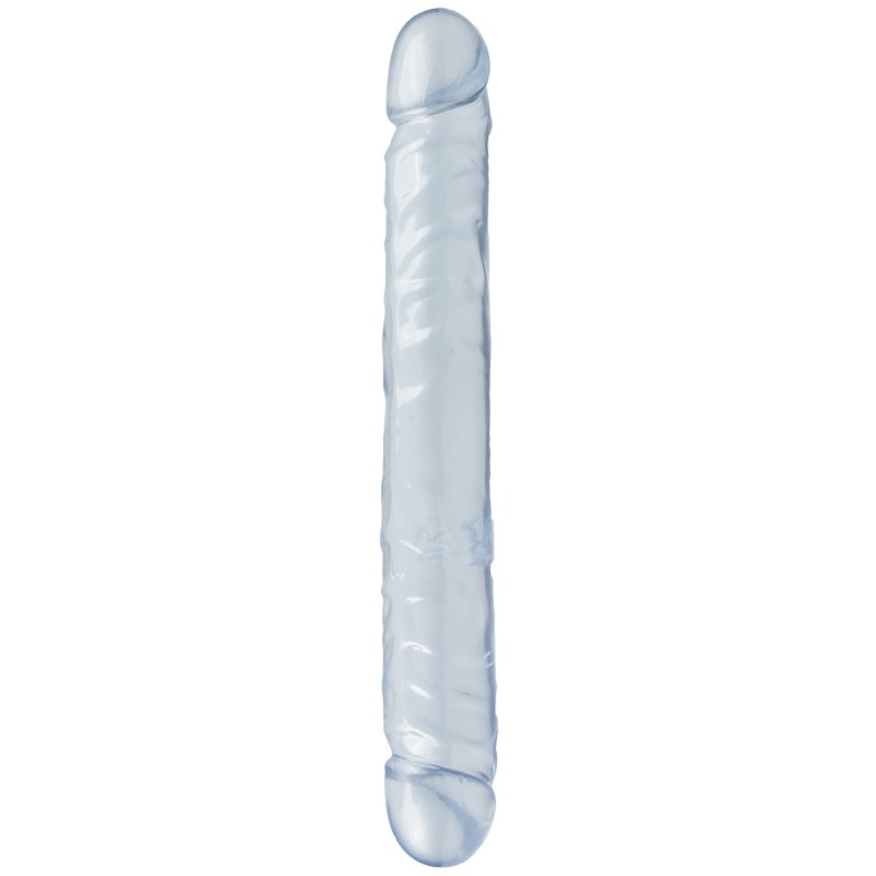 DILDO DUPLO JR. DOUBLE DONG 12'' TRANSPARENTE