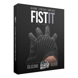 LUVA ESTIMULANTE DE SILICONE FIST IT PRETA