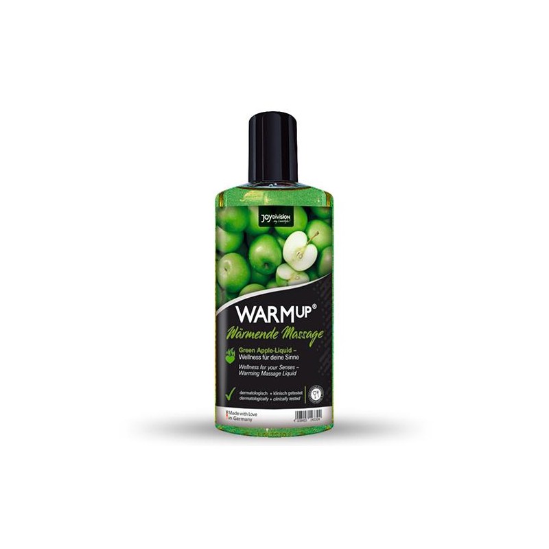 ÓLEO DE MASSAGEM COMESTÍVEL WARMUP MACÃ VERDE 150ML