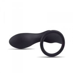 PLUG ANAL VIBRATÓRIO COM ANEL P-RING DARK SIDE PRETO