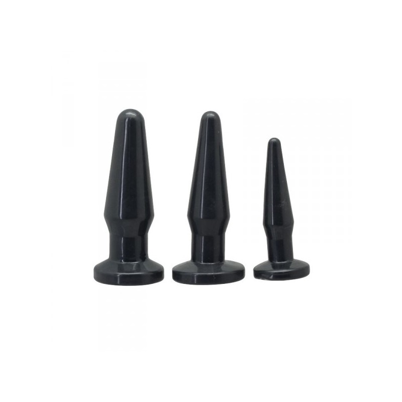 CONJUNTO DE 3 PLUGS ANAIS TIMELESS ANAL PLUGS PRETOS