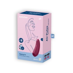 ESTIMULADOR CURVY 1+ COM APP SATISFYER VERMELHO ROSADO