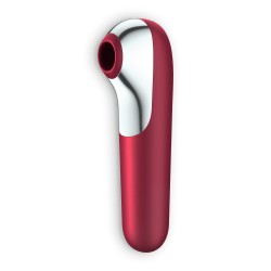 VIBRADOR DUAL LOVE COM APP SATISFYER VERMELHO