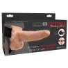 ARNÊS COM DILDO OCO RECARREGÁVEL 6" HOLLOW RECHARGEABLE STRAP-ON COM COMANDO FETISH FANTASY SERIES