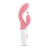 VIBRADOR COM ESTIMULADOR DE CLITÓRIS GUMMIE ROSA E LUBRIFICANTE À BASE DE ÁGUA INCLUÍDO CRUSHIOUS