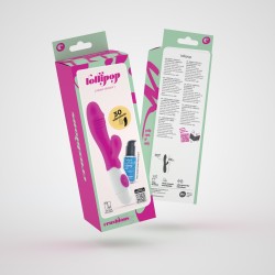 VIBRADOR COM ESTIMULADOR DE CLITÓRIS LOLLIPOP E LUBRIFICANTE À BASE DE ÁGUA INCLUÍDO CRUSHIOUS