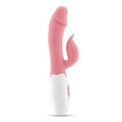 VIBRADOR COM ESTIMULADOR DE CLITÓRIS MOCHI ROSA E LUBRIFICANTE À BASE DE ÁGUA INCLUÍDO CRUSHIOUS