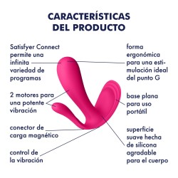 ESTIMULADOR DO PONTO-G E ANAL TOP SECRET + COM APP SATISFYER ROSA